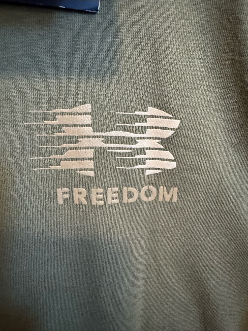 Under Armour Freedom Short Sleeve Tee in Olive Green - Picture 4 of 6